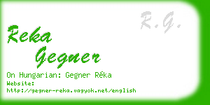reka gegner business card